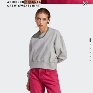 Adidas originals crewneck, Dolman sleeve cropped sweatshirt.